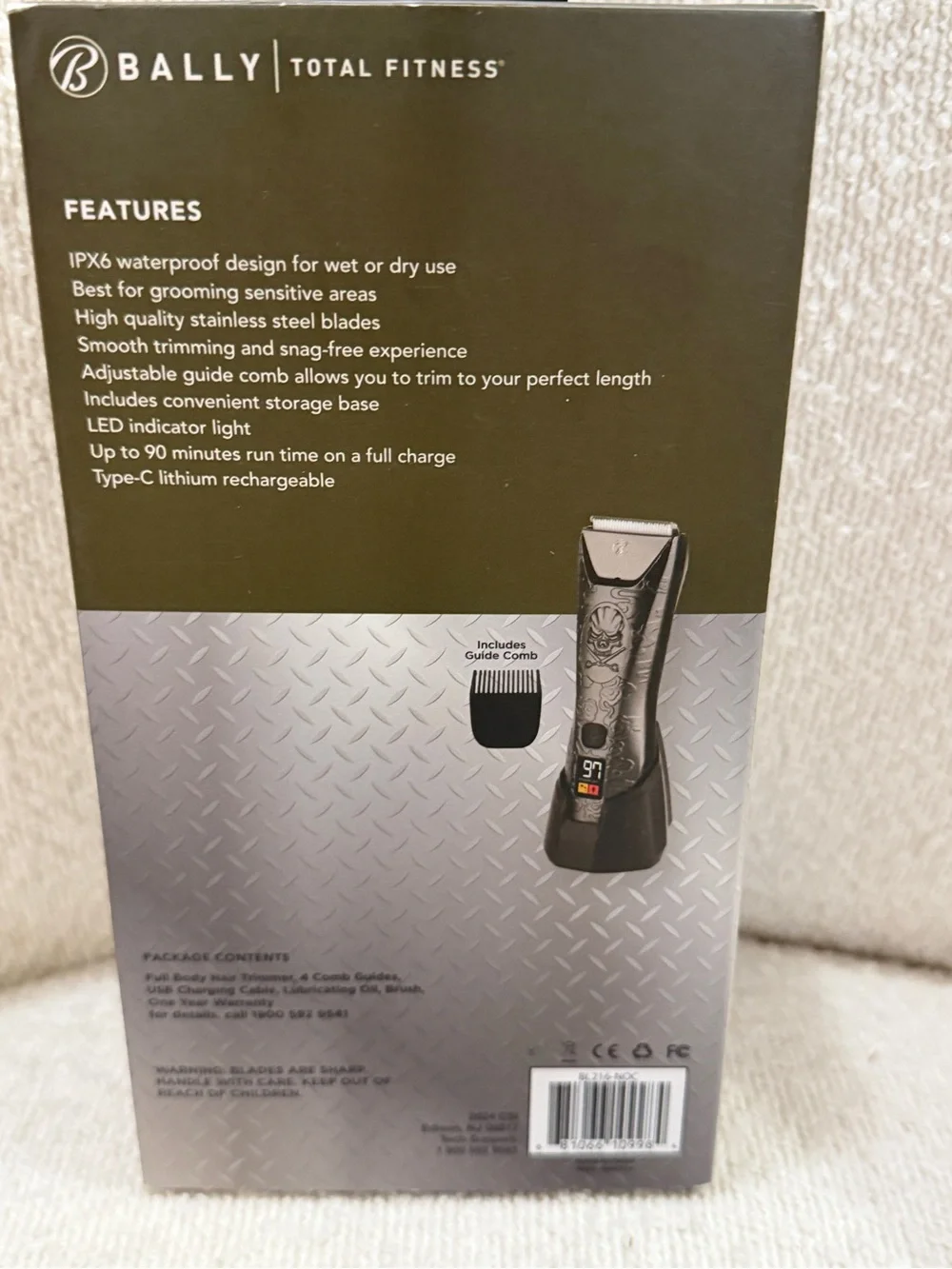 Bally Black Metal Cordless Full Body Hair Trimmer
